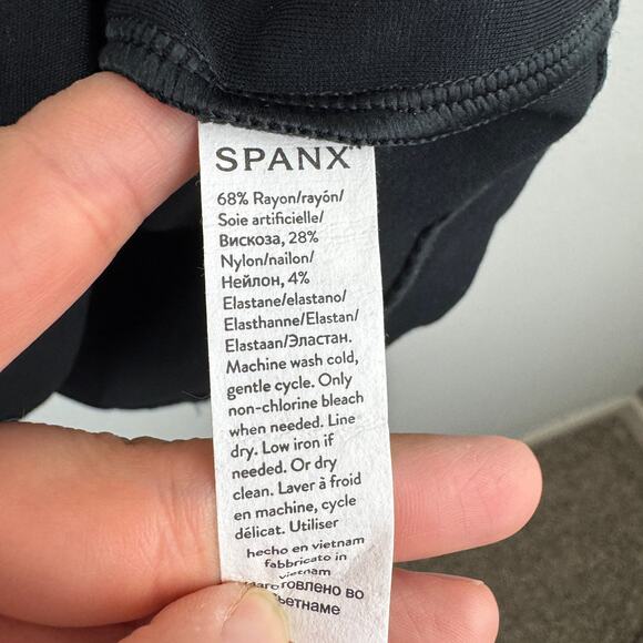 Spanx Perfect Pleated Back Ponte Tee - Picture 3 of 4